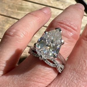 3.75 CT 10k WG Moissanite Solitaire